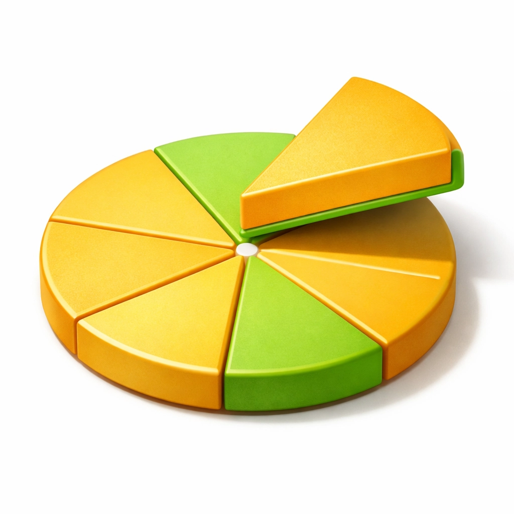 Pizza slice diagram illustrating sector area and arc length for SAT math practice