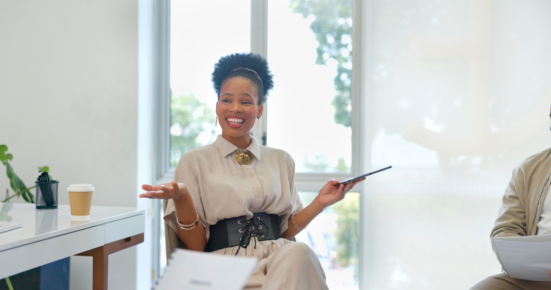 Business Professional Leading Collaborative Meeting