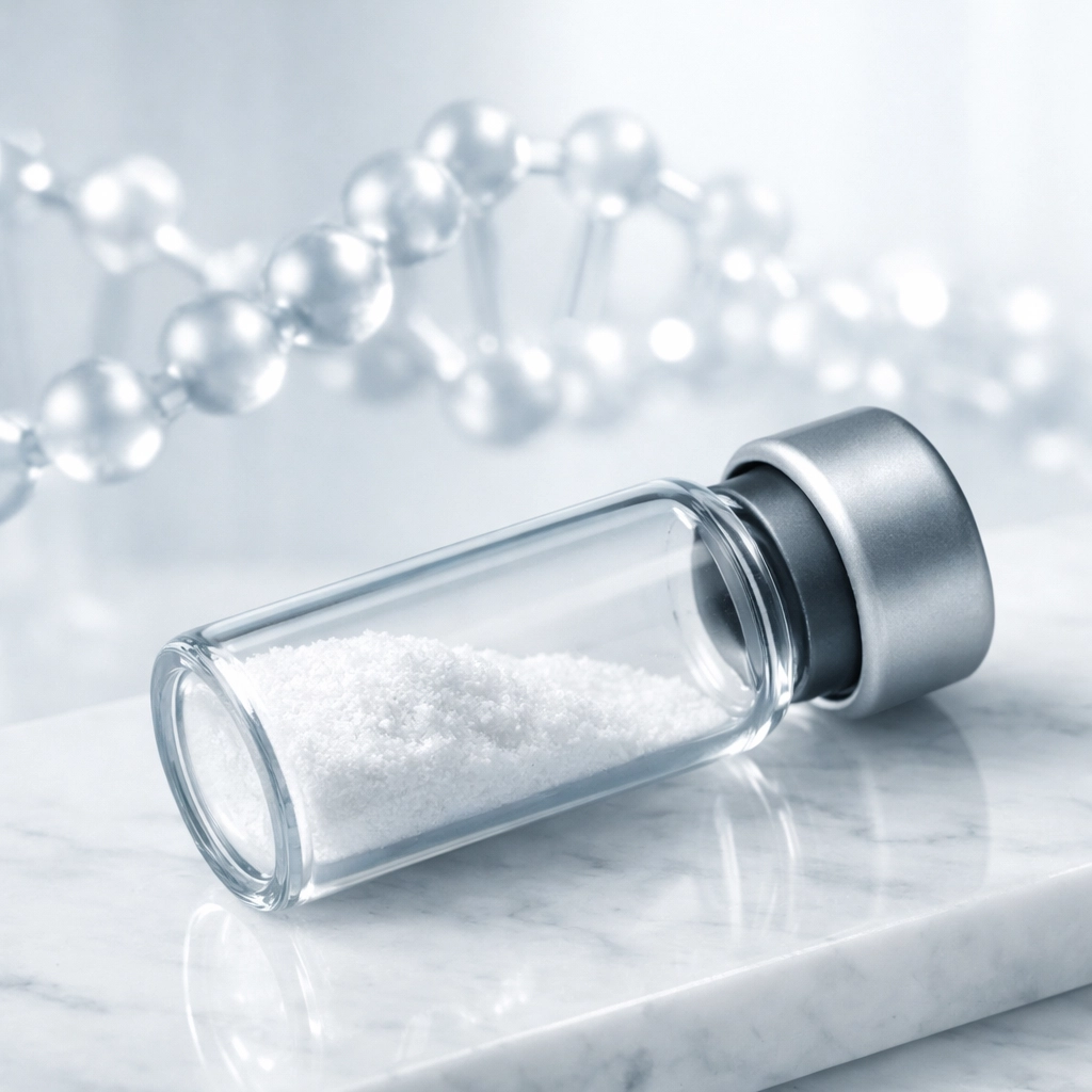 Cerluten peptide vial and molecular background for brain resilience research.