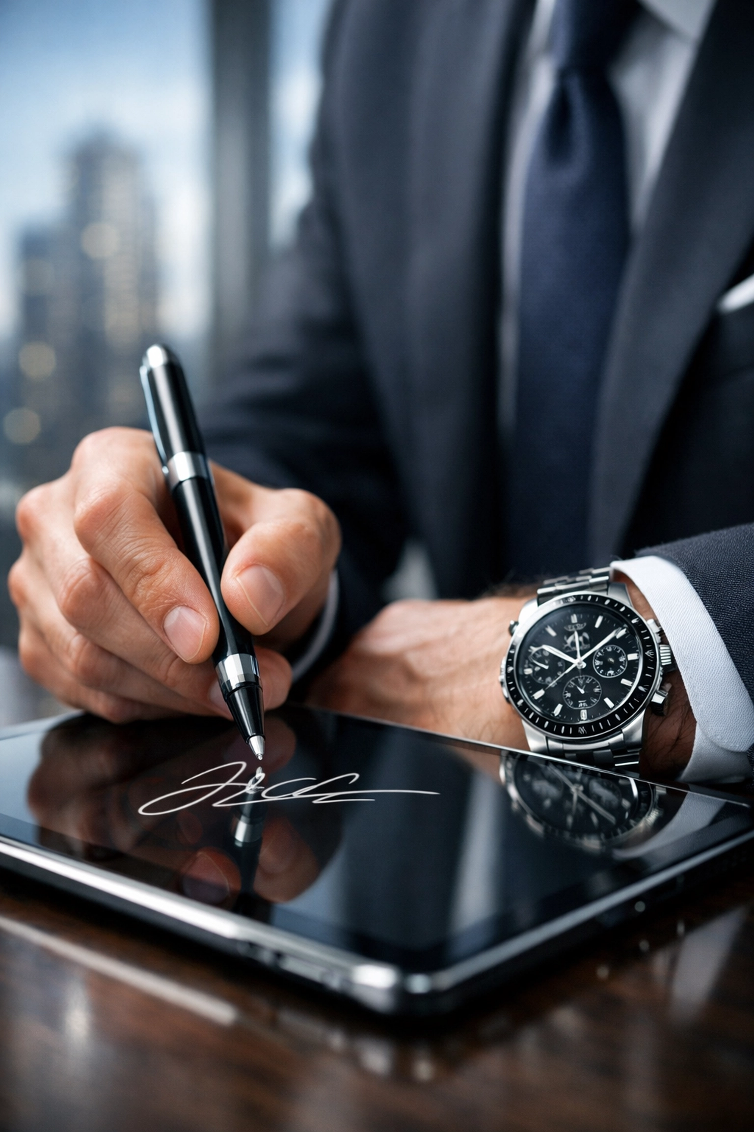 Businessman signing for a fast unsecured working capital loan, highlighting efficient small business funding.