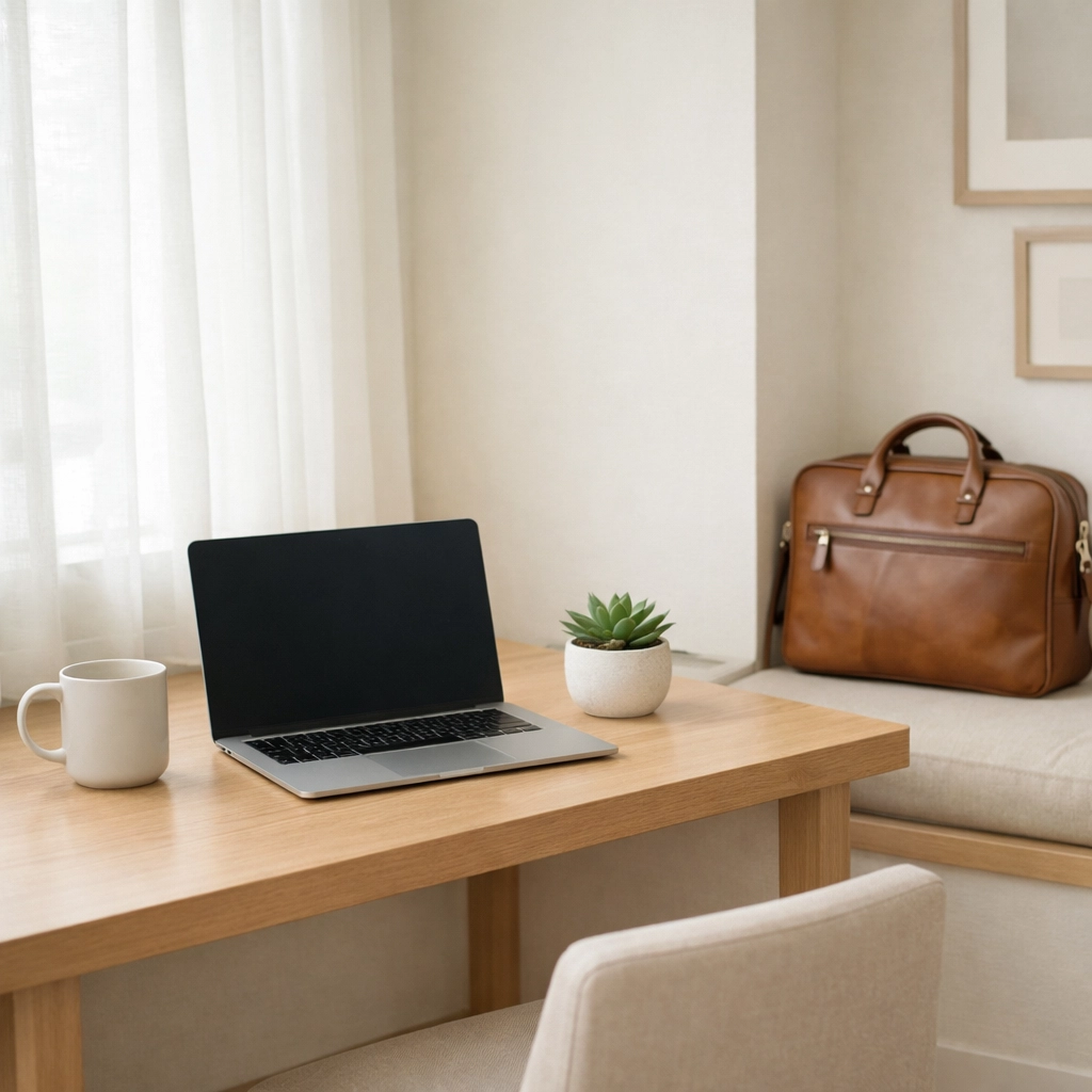 Dedicated home office space in a Lakewood rental for traveling medical professionals and nomads.