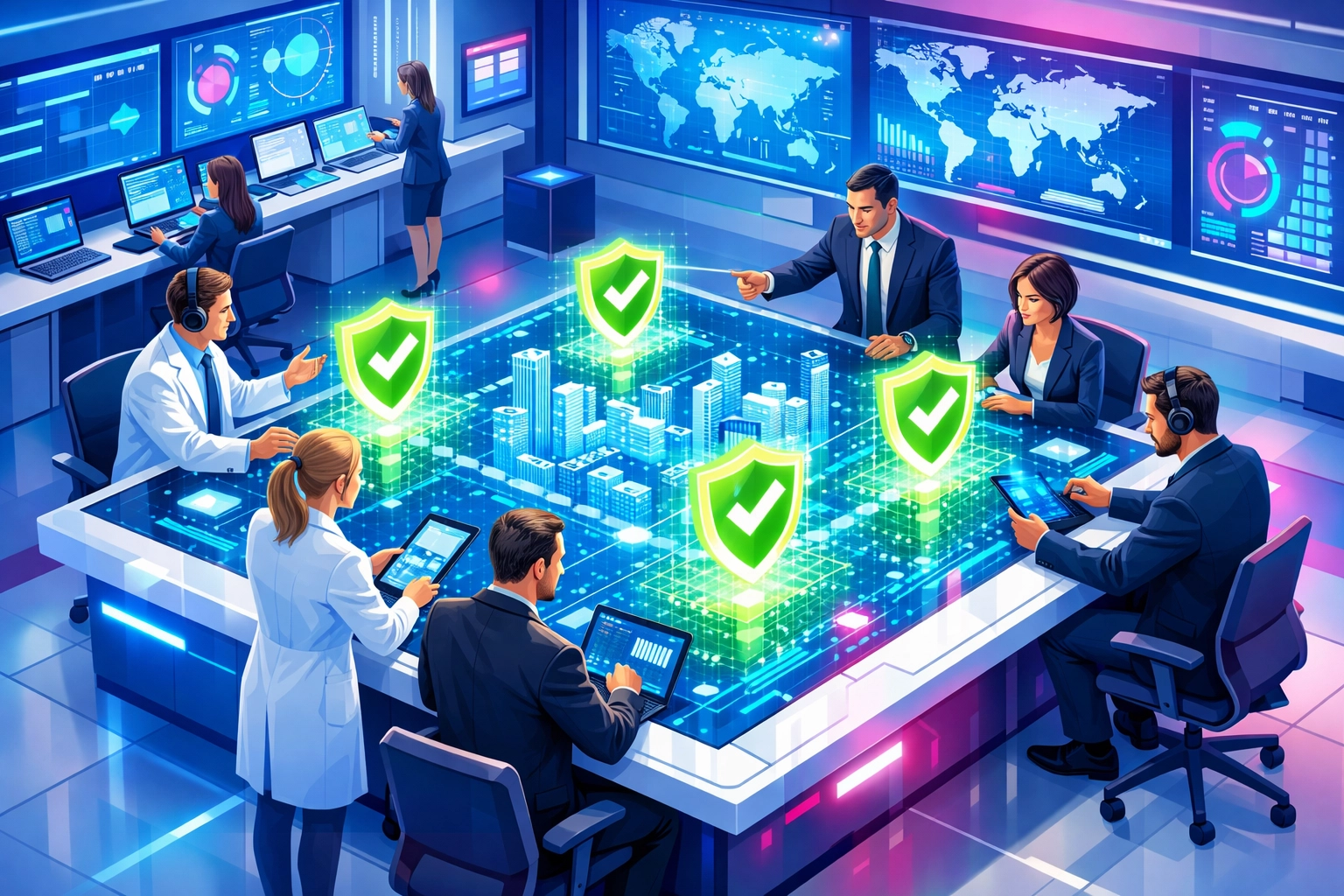 Fachkräfte entwickeln ethische Leitplanken und Sicherheitsstandards für den KI-Einsatz im Unternehmen.