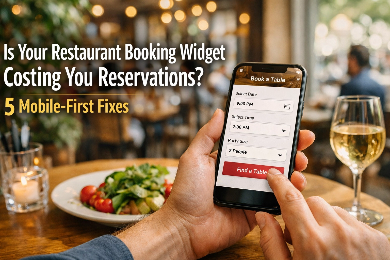 Is Your Restaurant Booking Widget Costing You Reservations? 5 Mobile-First Fixes