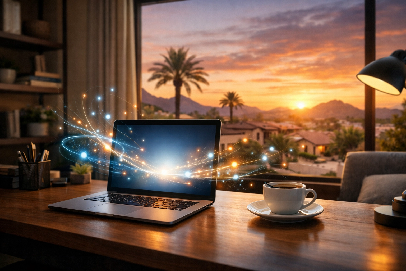 Clearly Sold AI marketing strategy radiating a property listing across the digital Phoenix market.