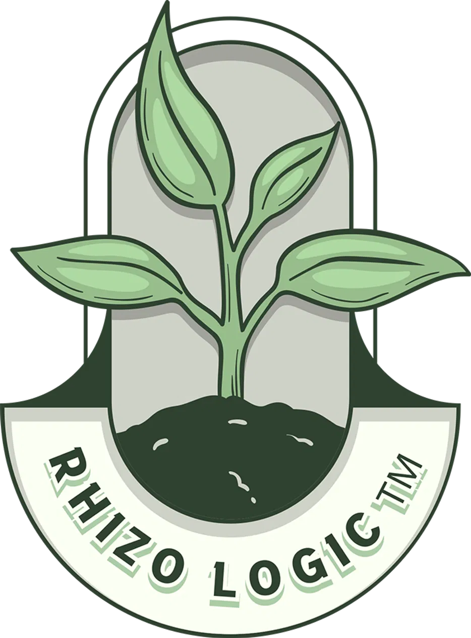 Rhizo Logic logo representing biologically active soil
