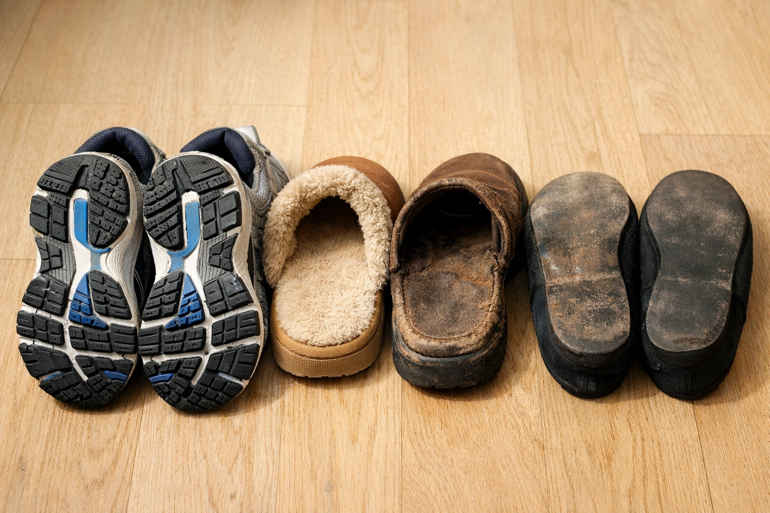 Comparison of proper supportive shoes versus unsafe footwear for fall prevention