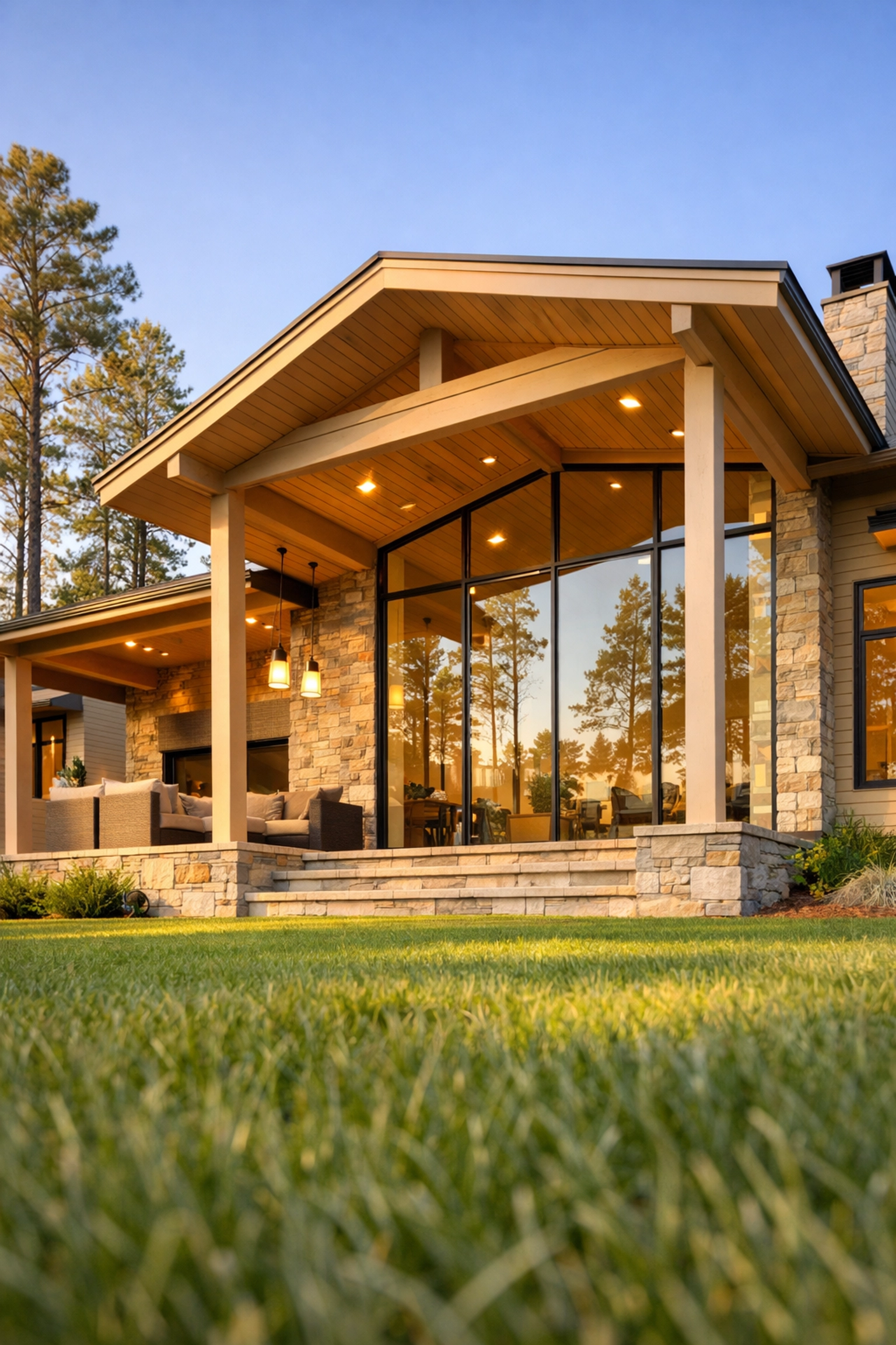 Beautiful contemporary home in North Carolina representing transparency when moving to or living in Hickory NC.