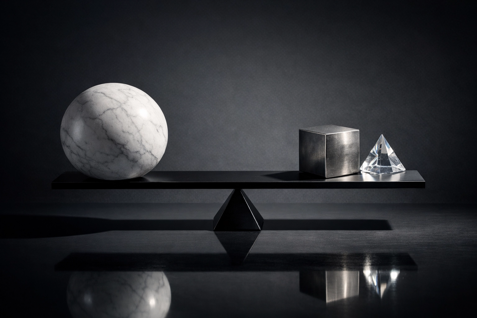 Balanced scale showing equalized risk contribution across asset classes