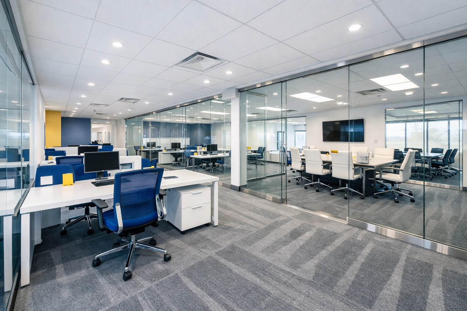 Spotless Westborough office space after a professional commercial deep cleaning service.