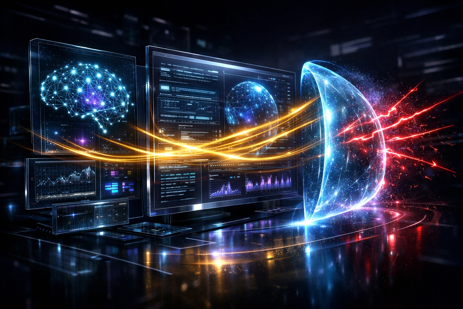 Secure AI-powered merchant dashboard displaying predictive analytics and real-time Web3 fraud protection data.