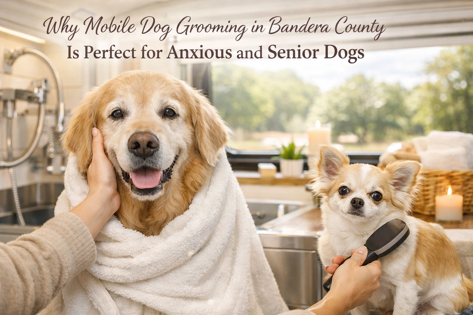 [HERO] Why Mobile Dog Grooming in Bandera County Is Perfect for Anxious and Senior Dogs