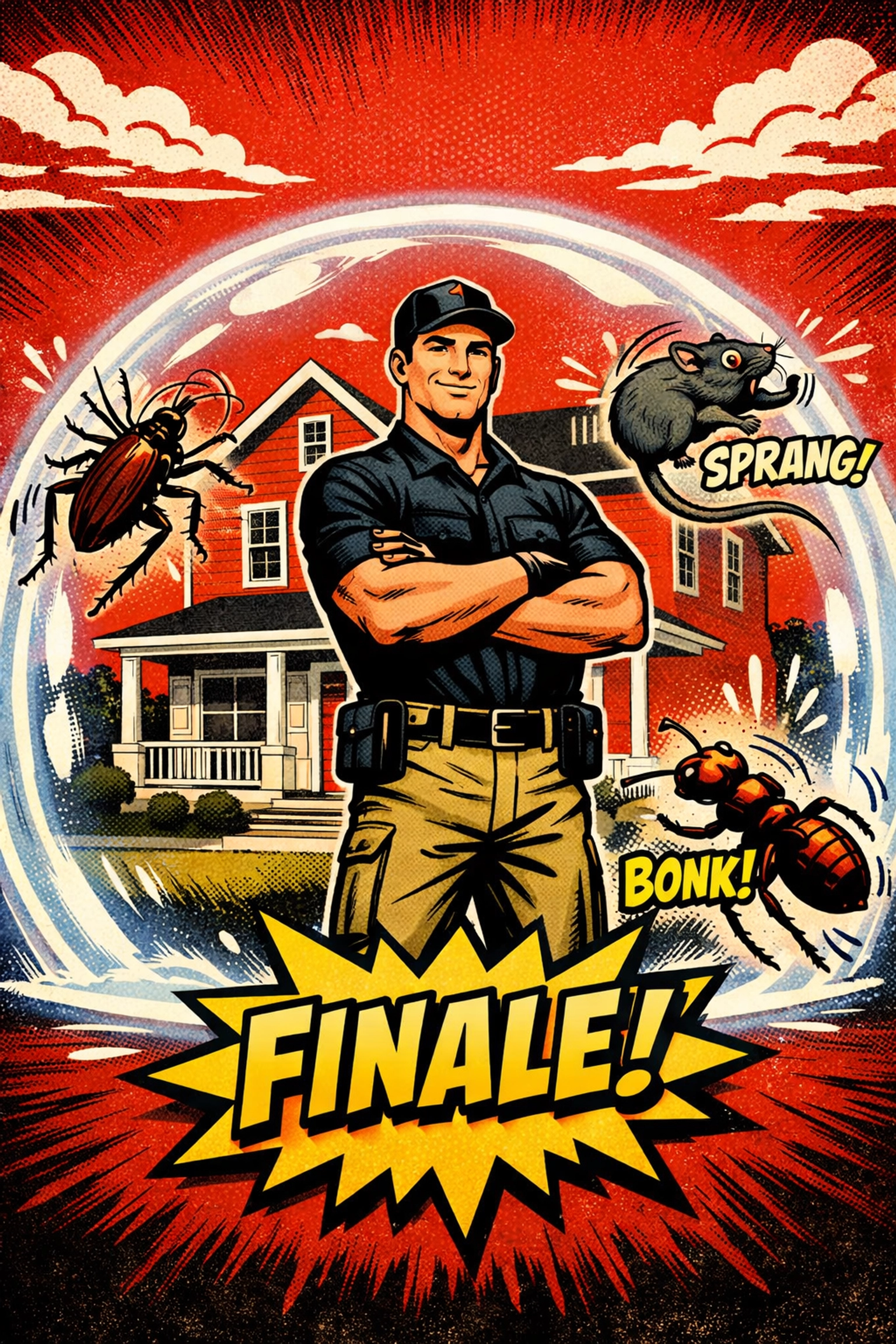 Pest control Walker County AL professional creating a protective barrier against ants and rodents.