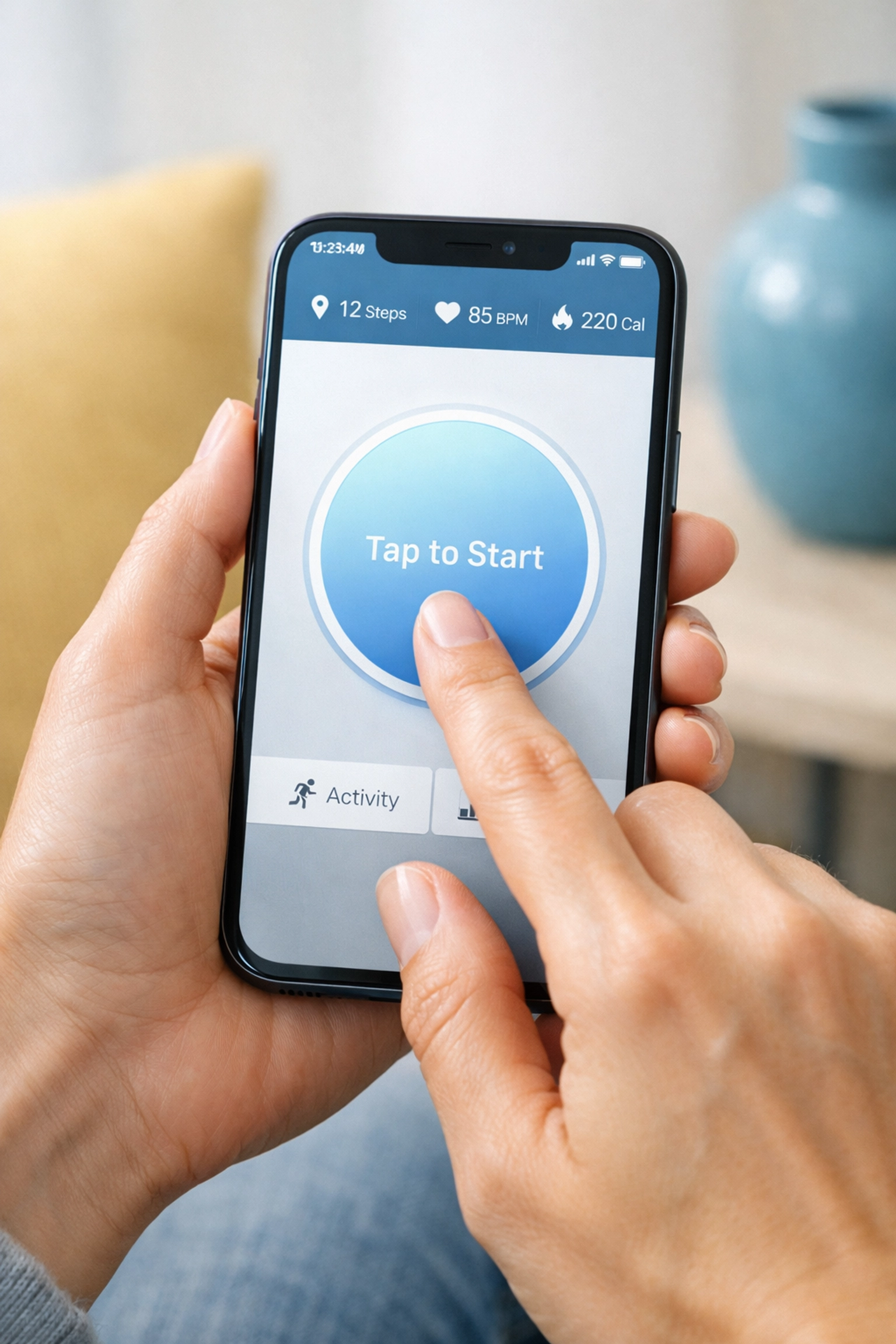 Person using a user-friendly mobile app to complete a donation on a smartphone.