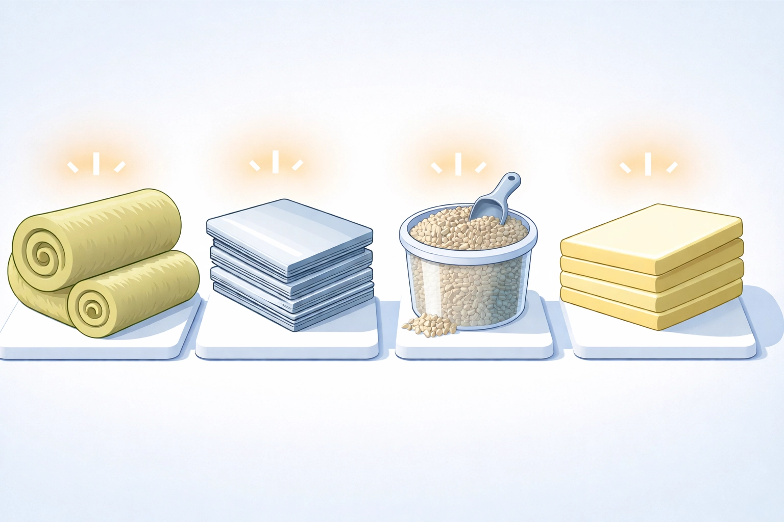 Comparison of four common loft insulation materials for optimal autumn home efficiency