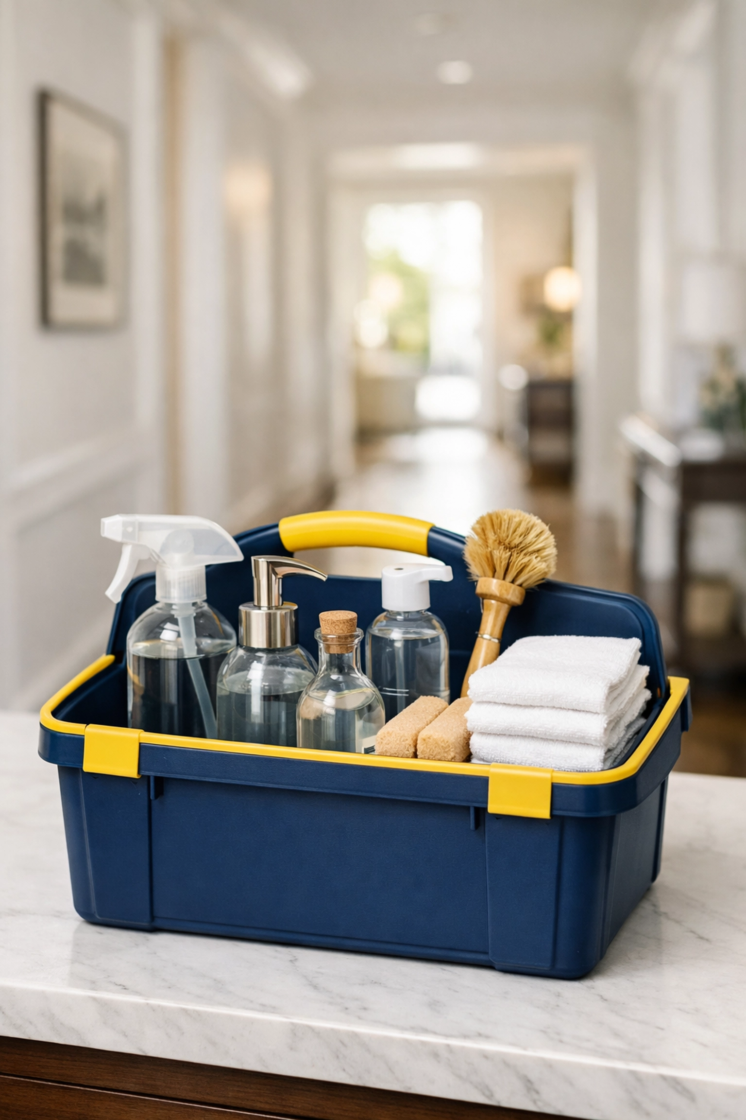 Eco-friendly house cleaning supplies used by professional cleaners for residential cleaning in Leominster MA.