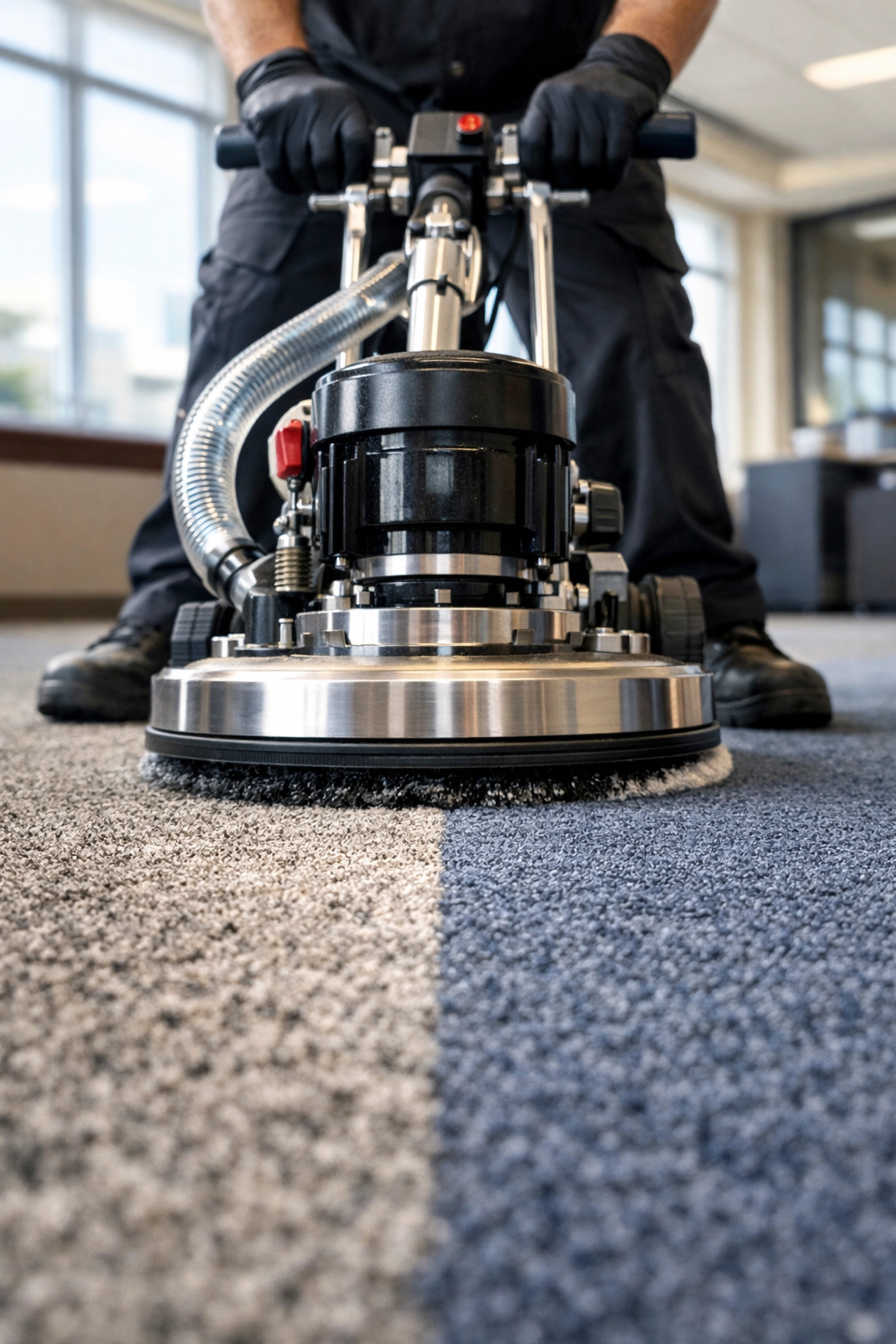 Deep commercial carpet cleaning in Westchester NY using professional floor restoration equipment and expertise.