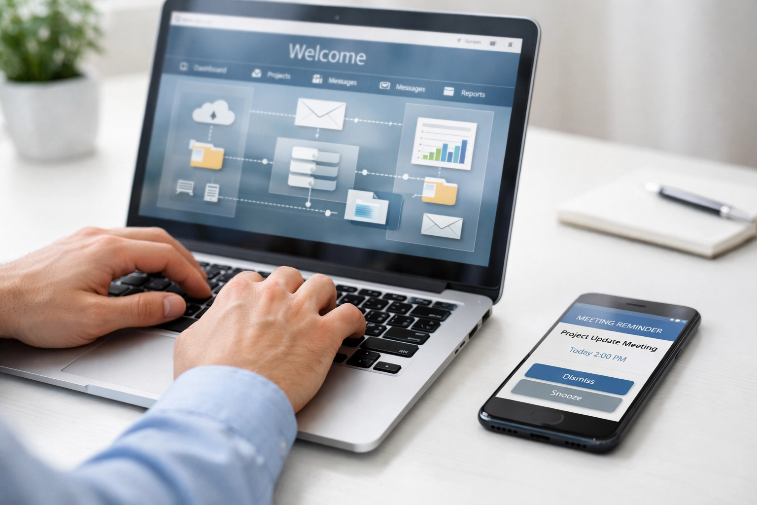 Tax professional using digital portal for streamlined ERO client intake and filing