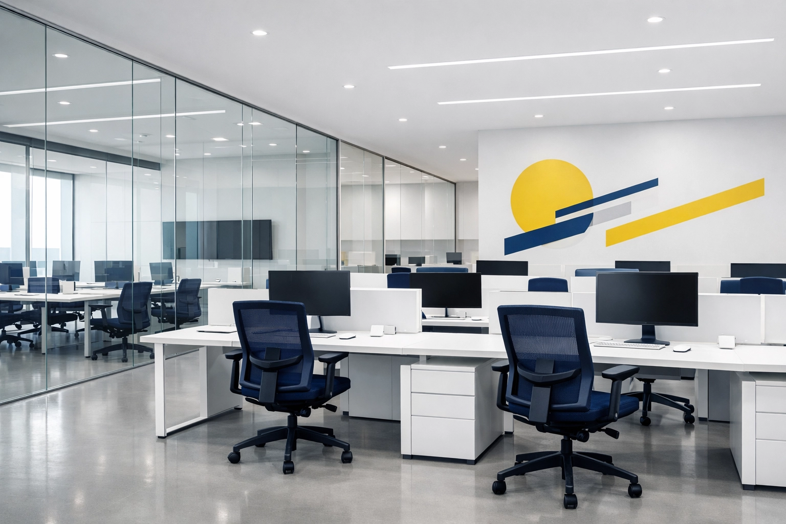Clean and productive office environment maintained by expert commercial cleaning services in Pepperell MA.