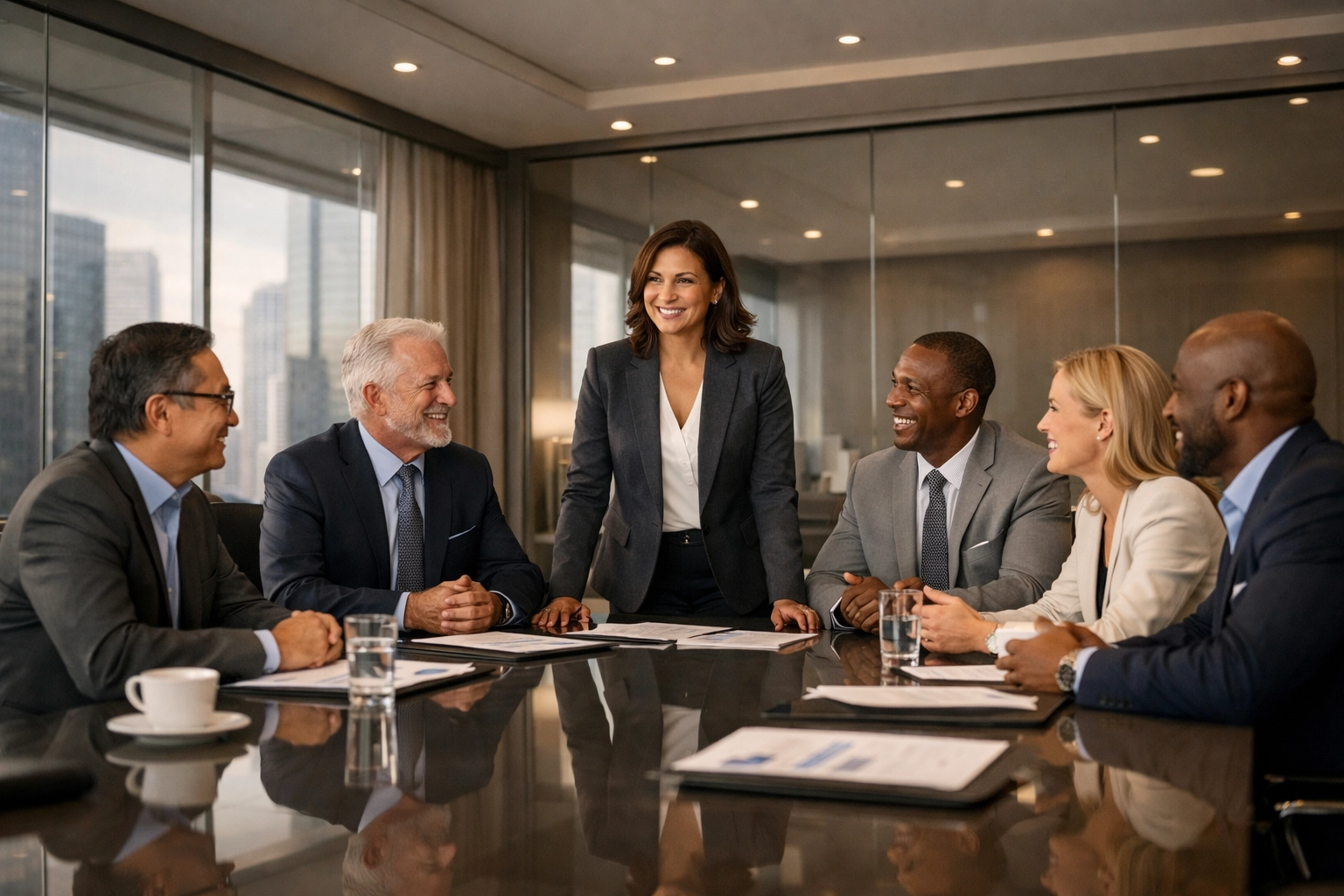 Diverse leadership team discussing proactive strategy for 2026 payroll tax changes and financial growth.