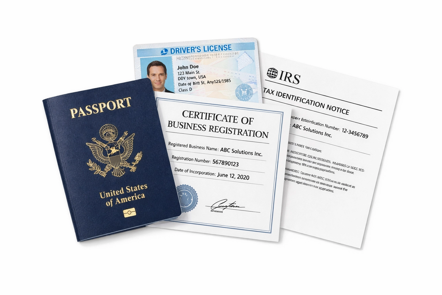 Required BOIR filing documents including passport, business registration, and tax papers
