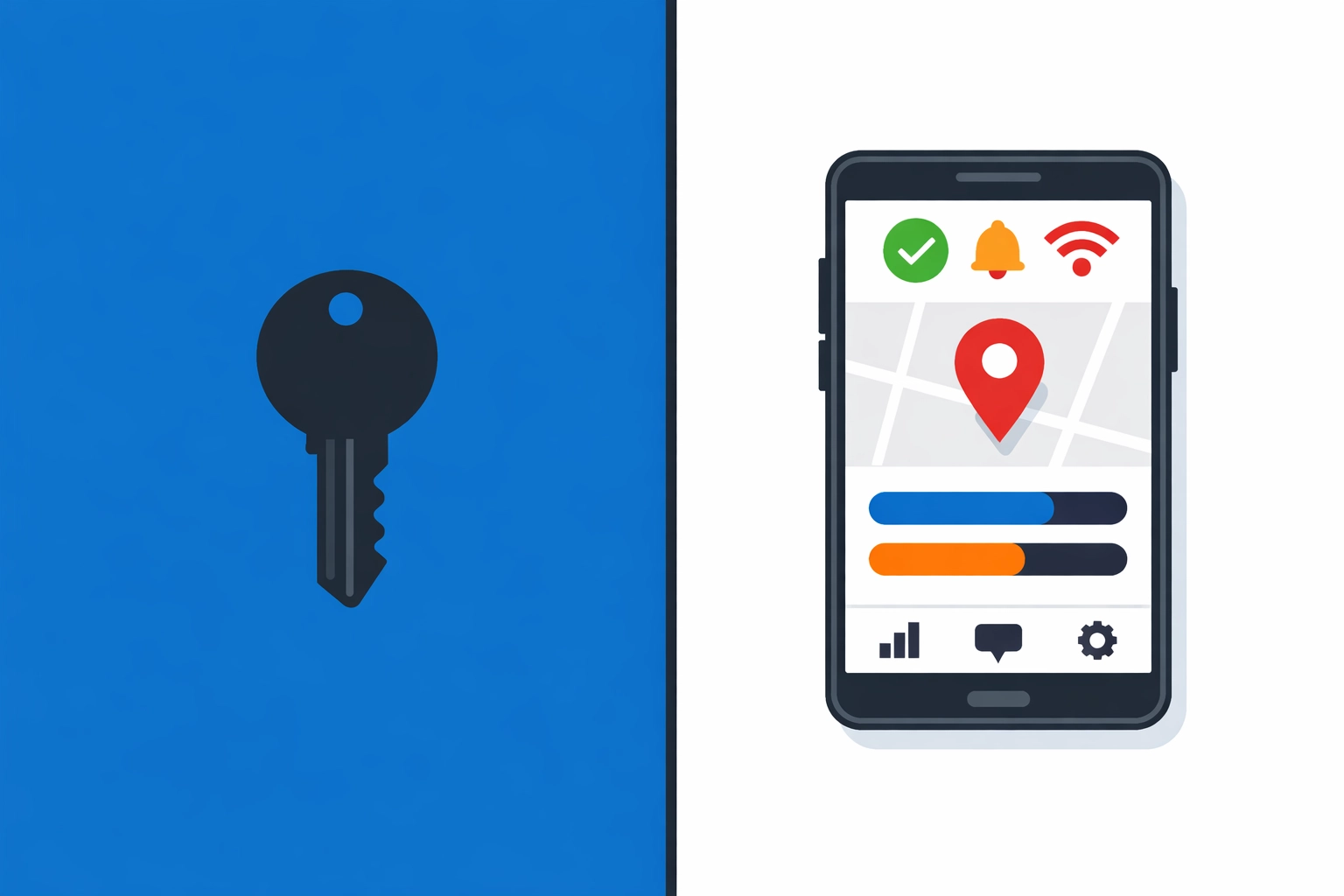 Comparison of a simple house key versus professional absentee homeowner services Venice FL digital reporting.