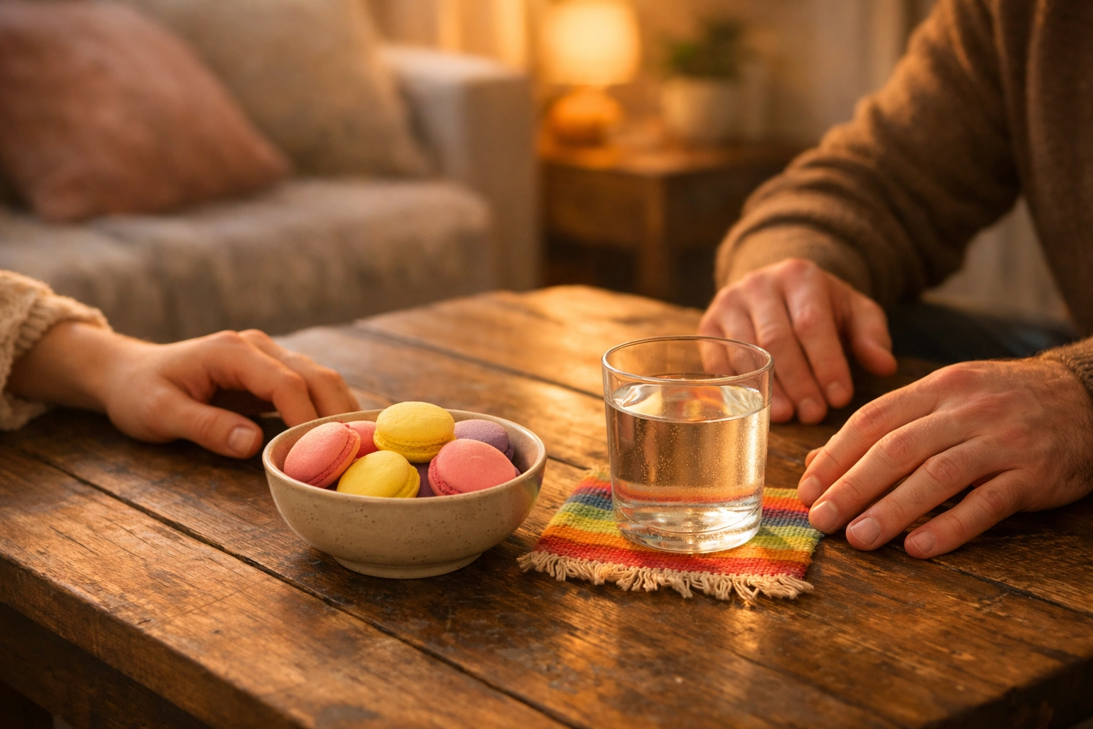 A woman and her husband having an honest, supportive conversation about coming out as a lesbian.