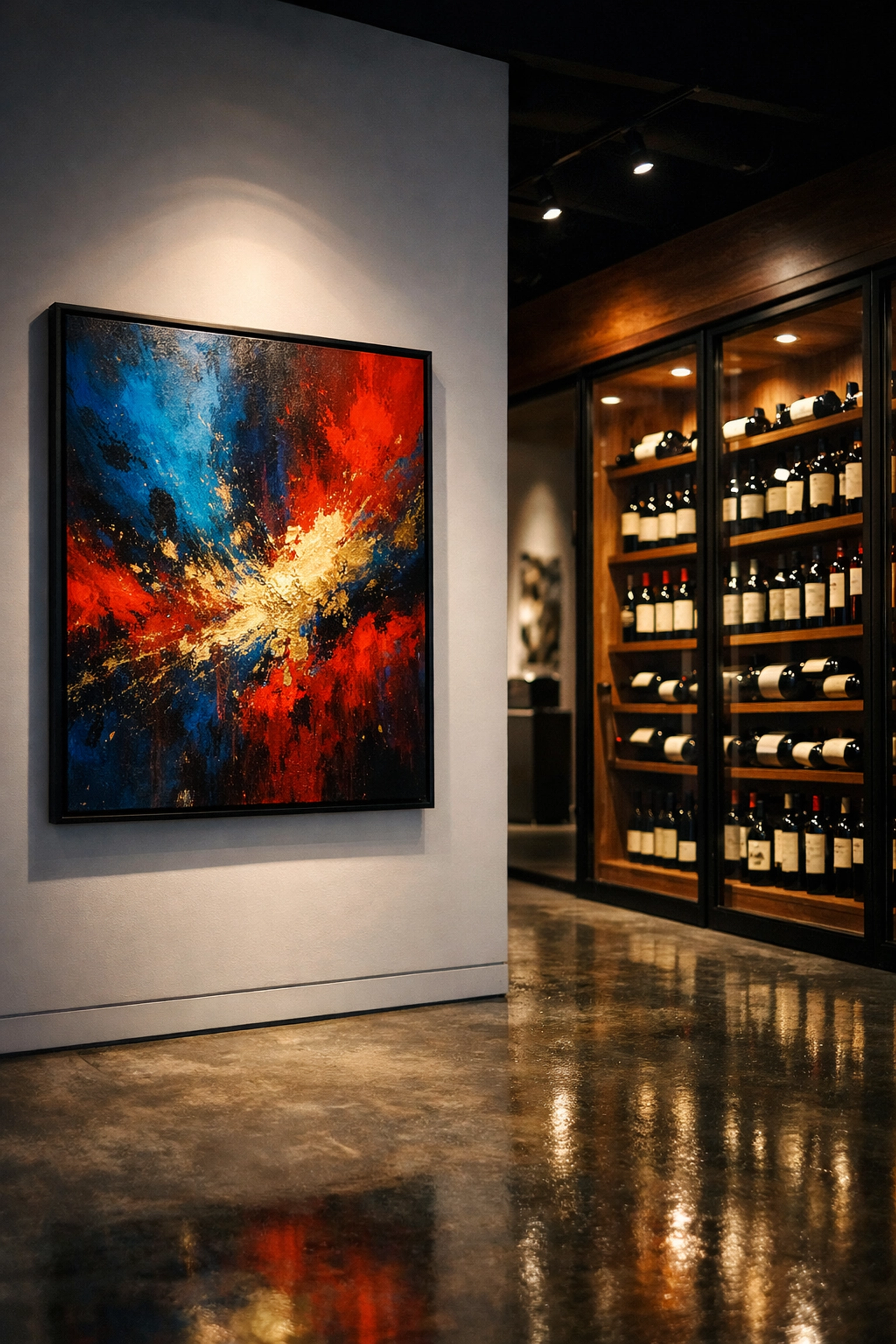 Private art gallery and wine cellar showcasing alternative investment assets for portfolios