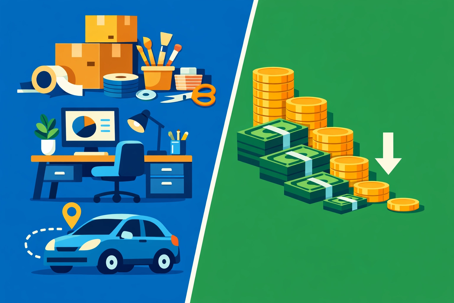 Business expense deductions reducing taxable income for side hustlers