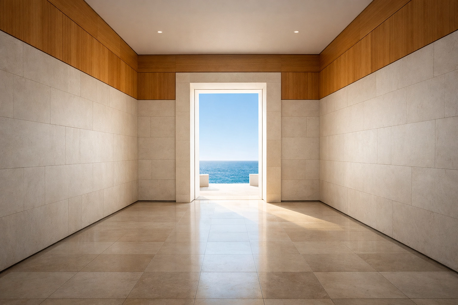 An illuminated doorway leading to a bright horizon, symbolizing a strategic exit strategy and liquidity in asset management.