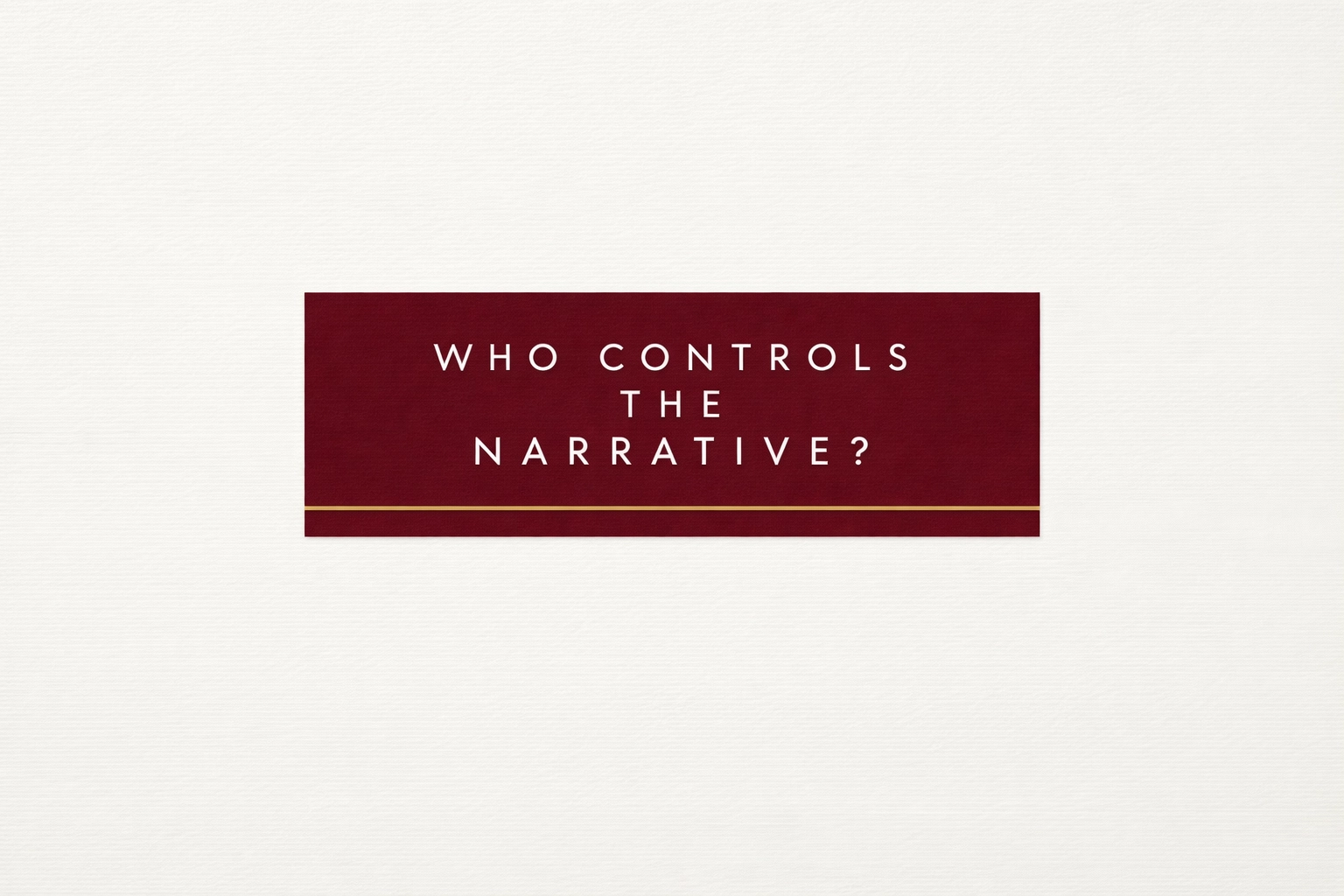 Who controls the narrative - creator ownership concept