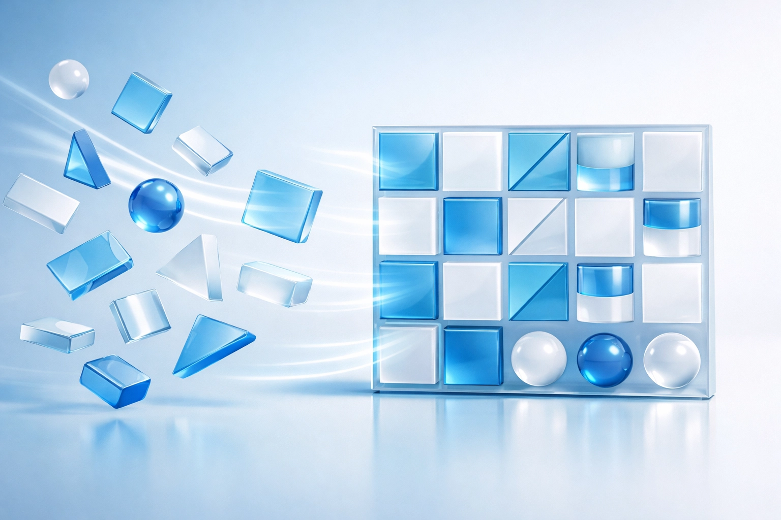 Structured grid of financial data symbolizing a professional year-end bookkeeping cleanup.