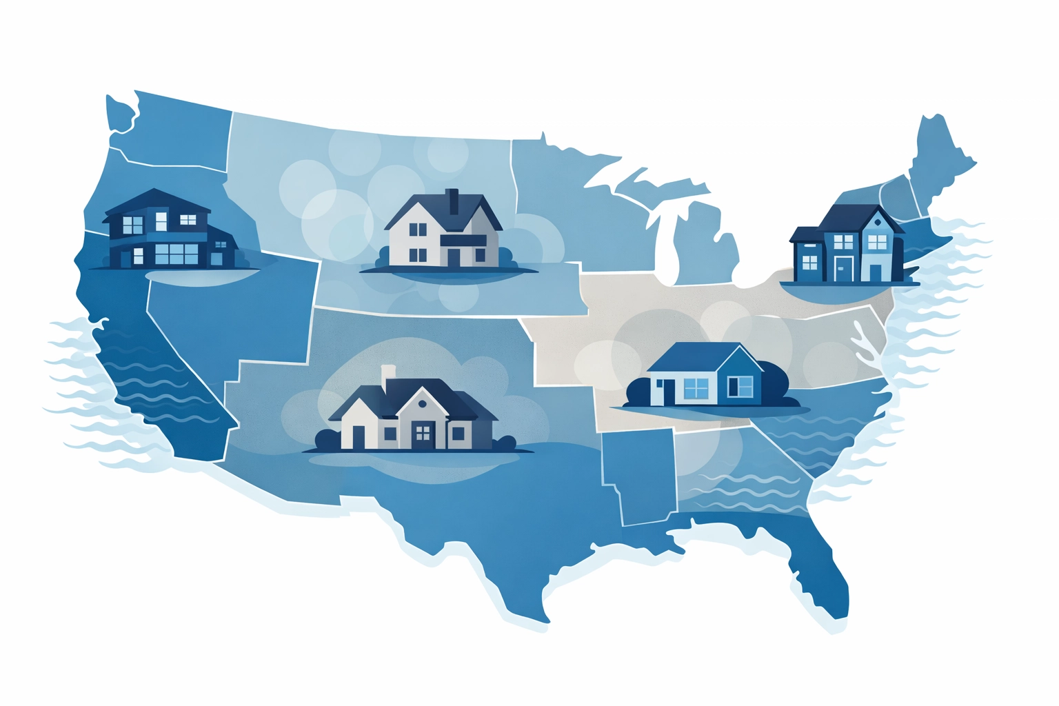 Geographic diversification of real estate investment portfolio across different US regions