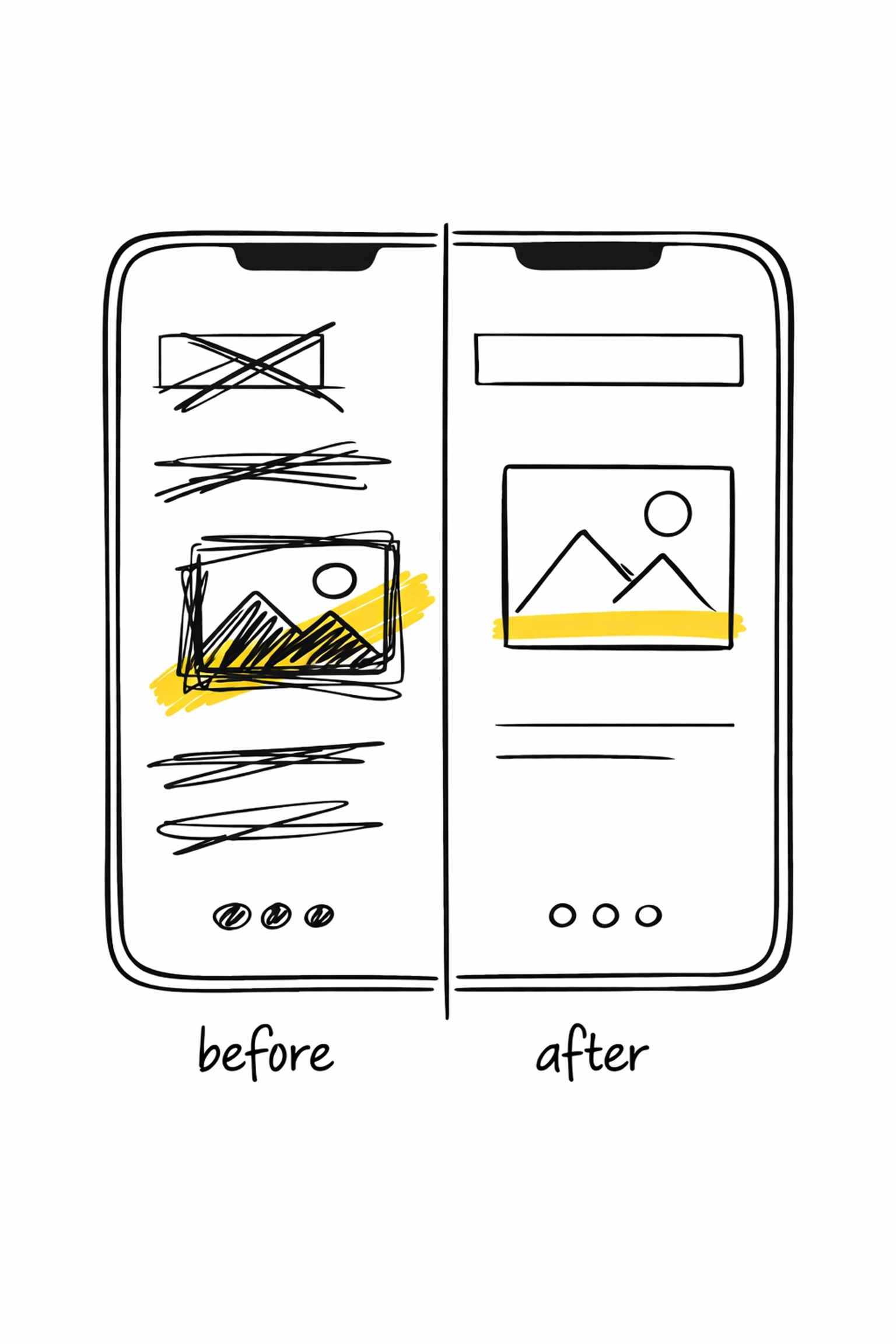 Smartphone screen showing content creation process from rough draft to polished final video