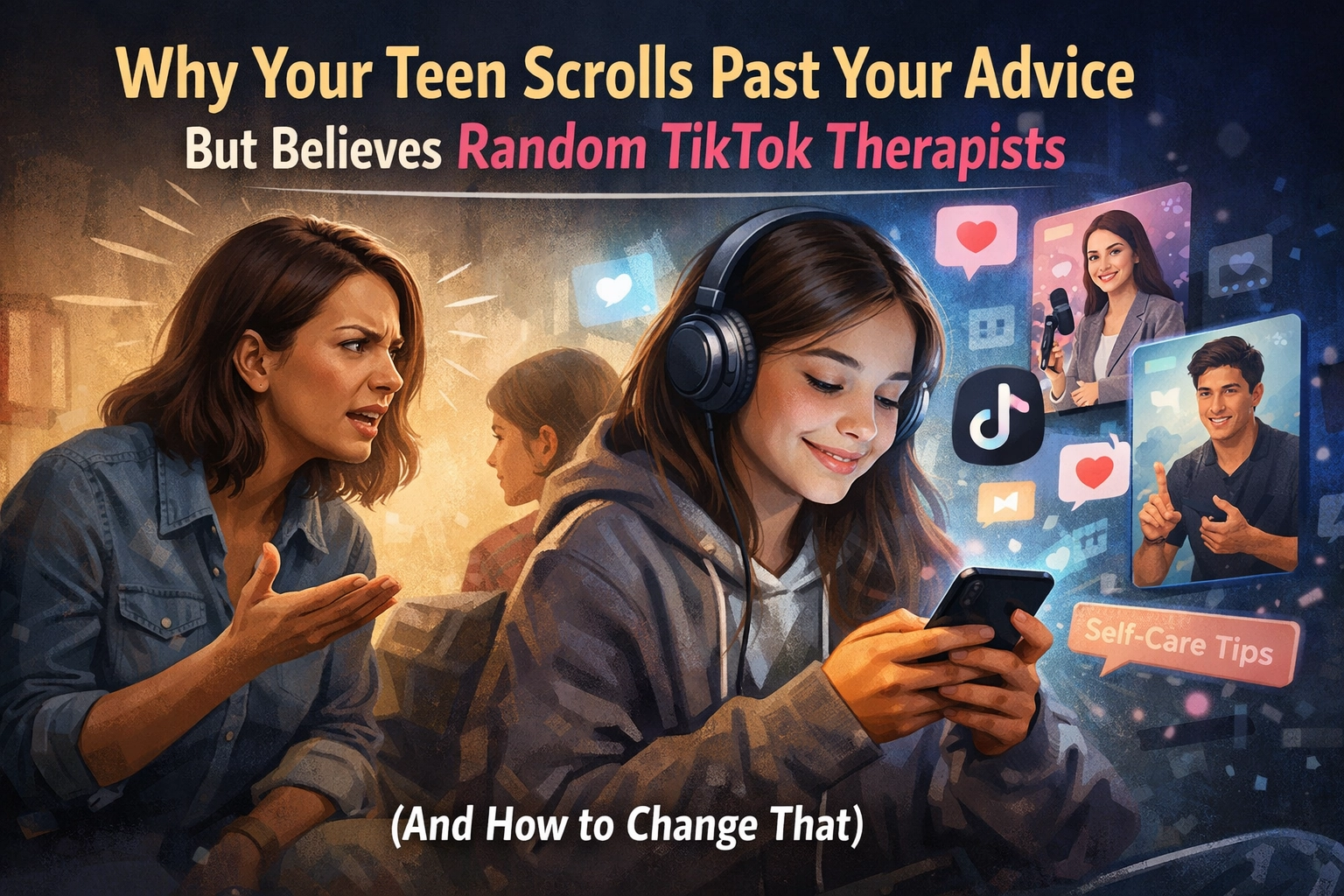 [HERO] Why Your Teen Scrolls Past Your Advice But Believes Random TikTok Therapists (And How to Change That)