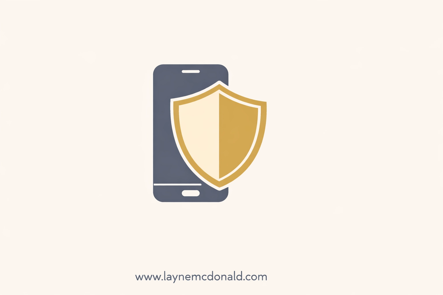 Shield icon over a smartphone silhouette representing digital safety and child protection.