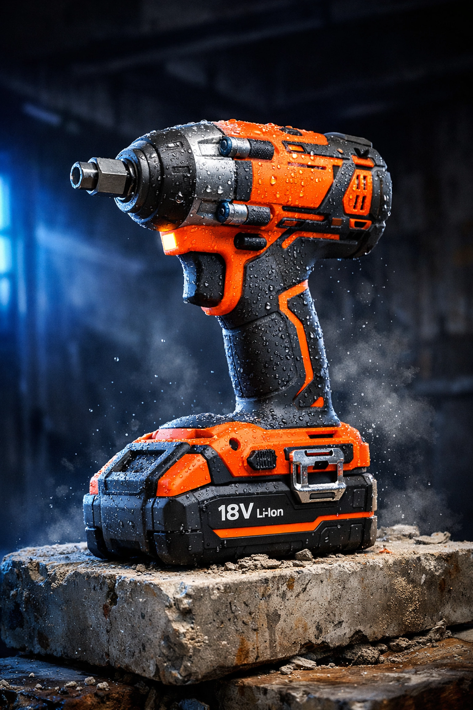 Durable IP56 rated cordless impact driver for infrastructure projects on a contractor supply marketplace.