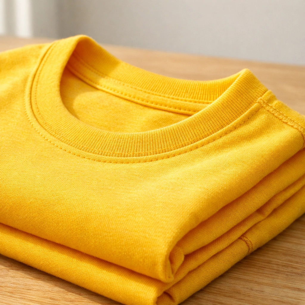 Premium soft cotton summer camp staff shirt showing high-quality fabric texture and durable stitching.