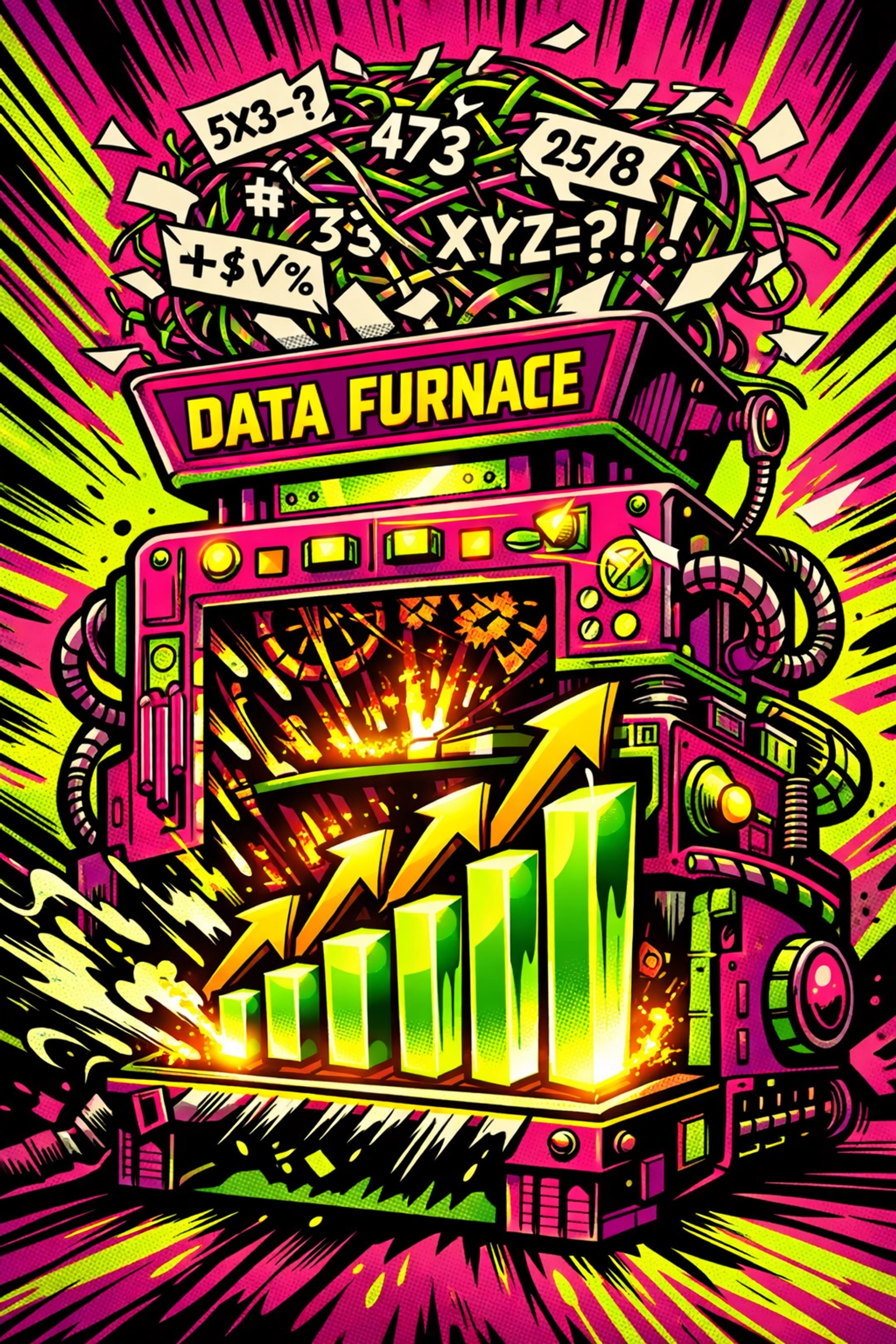 AI business automation tool transforming messy data into polished reports and growth charts.