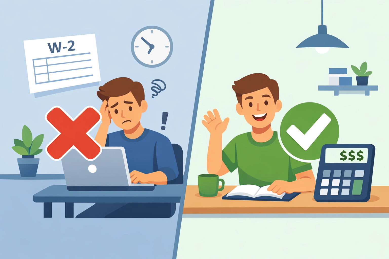 W-2 employee vs self-employed home office deduction eligibility comparison for 2026 tax year