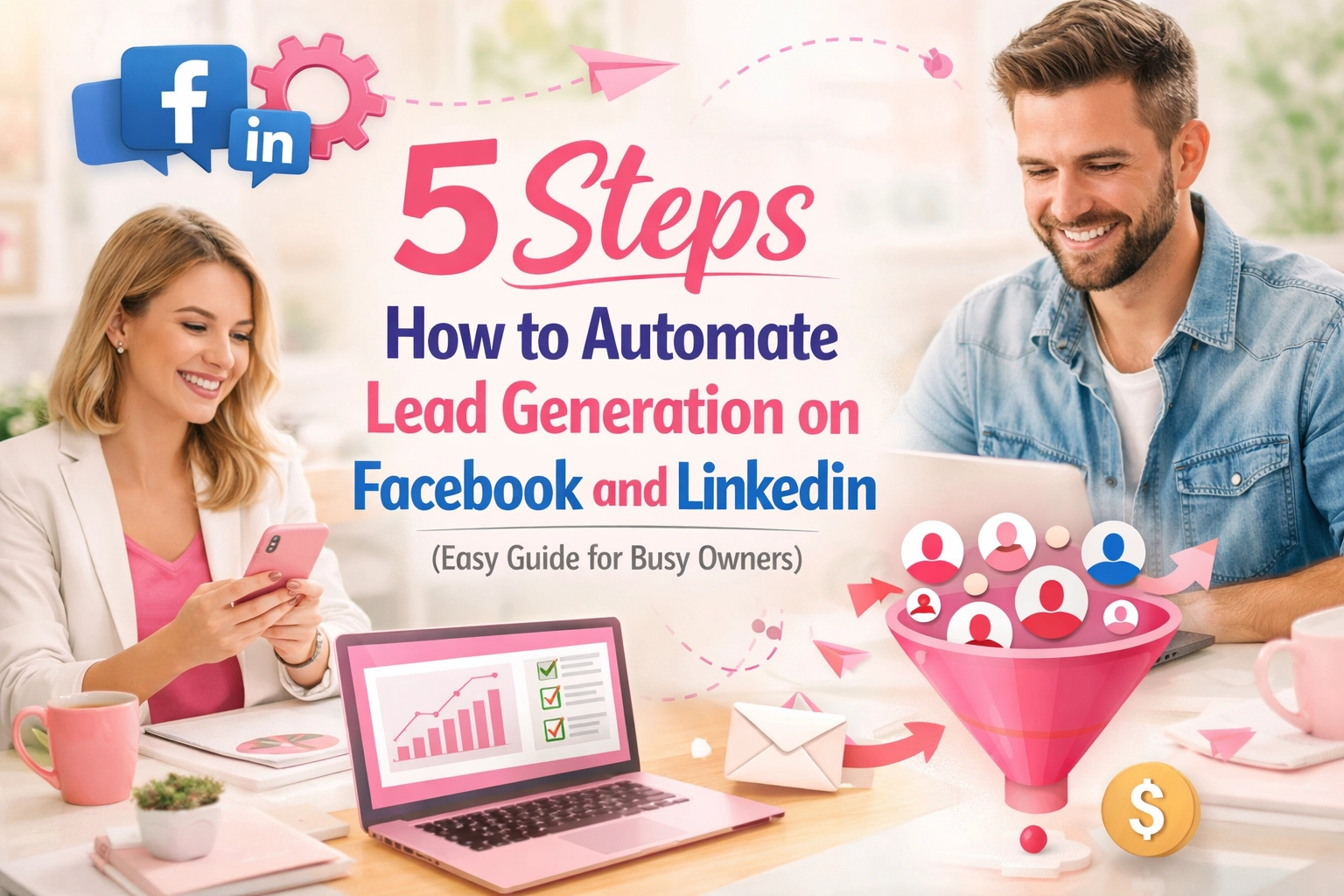 [HERO] 5 Steps How to Automate Lead Generation on Facebook and LinkedIn (Easy Guide for Busy Owners)