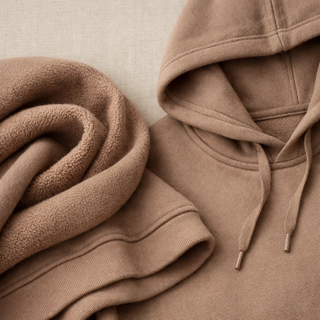 Close-up of premium sensory friendly clothing fabric showing quality construction and thickness