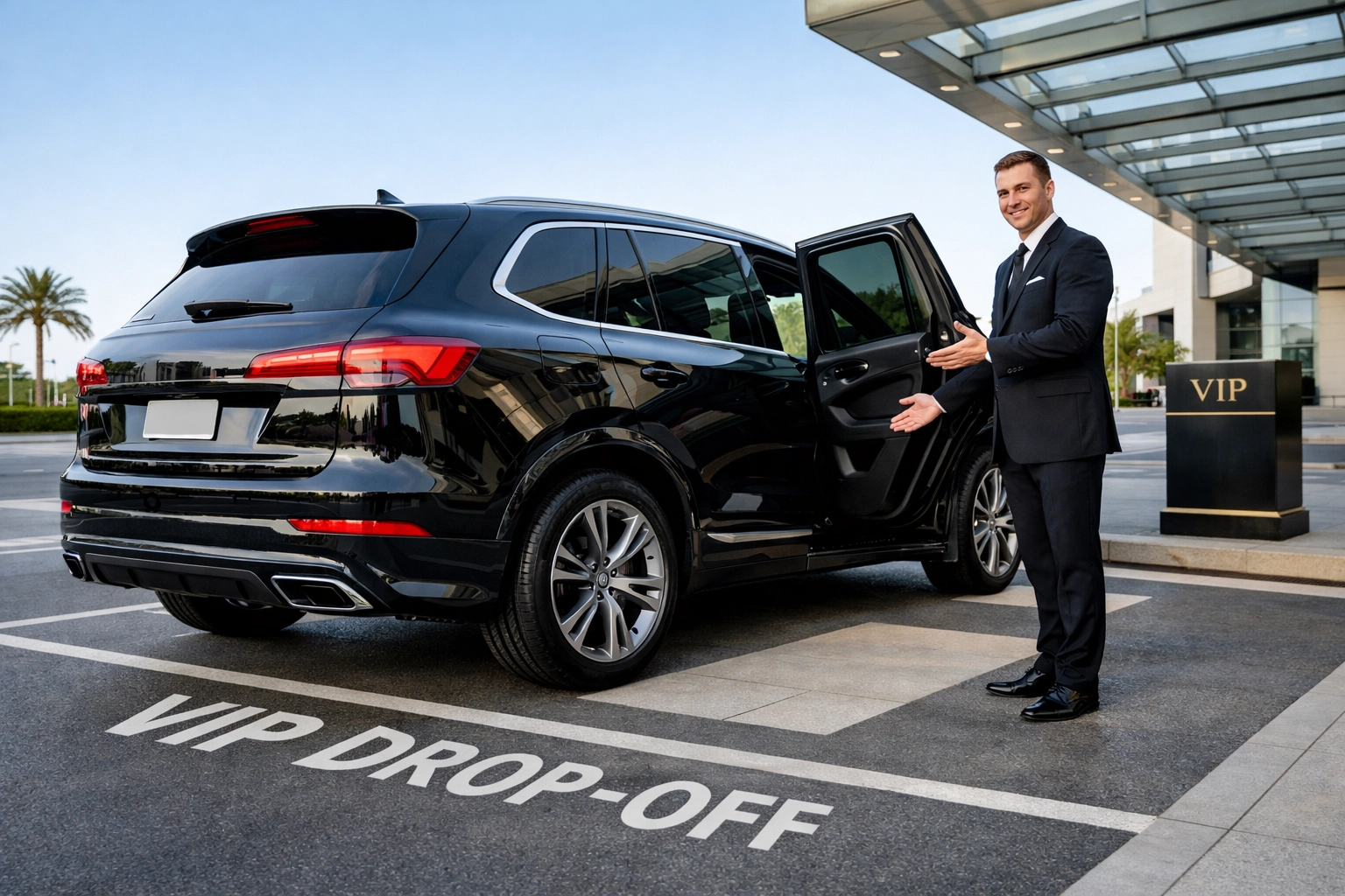 Private chauffeur service and luxury executive SUV transport for Super Bowl VIP travel.