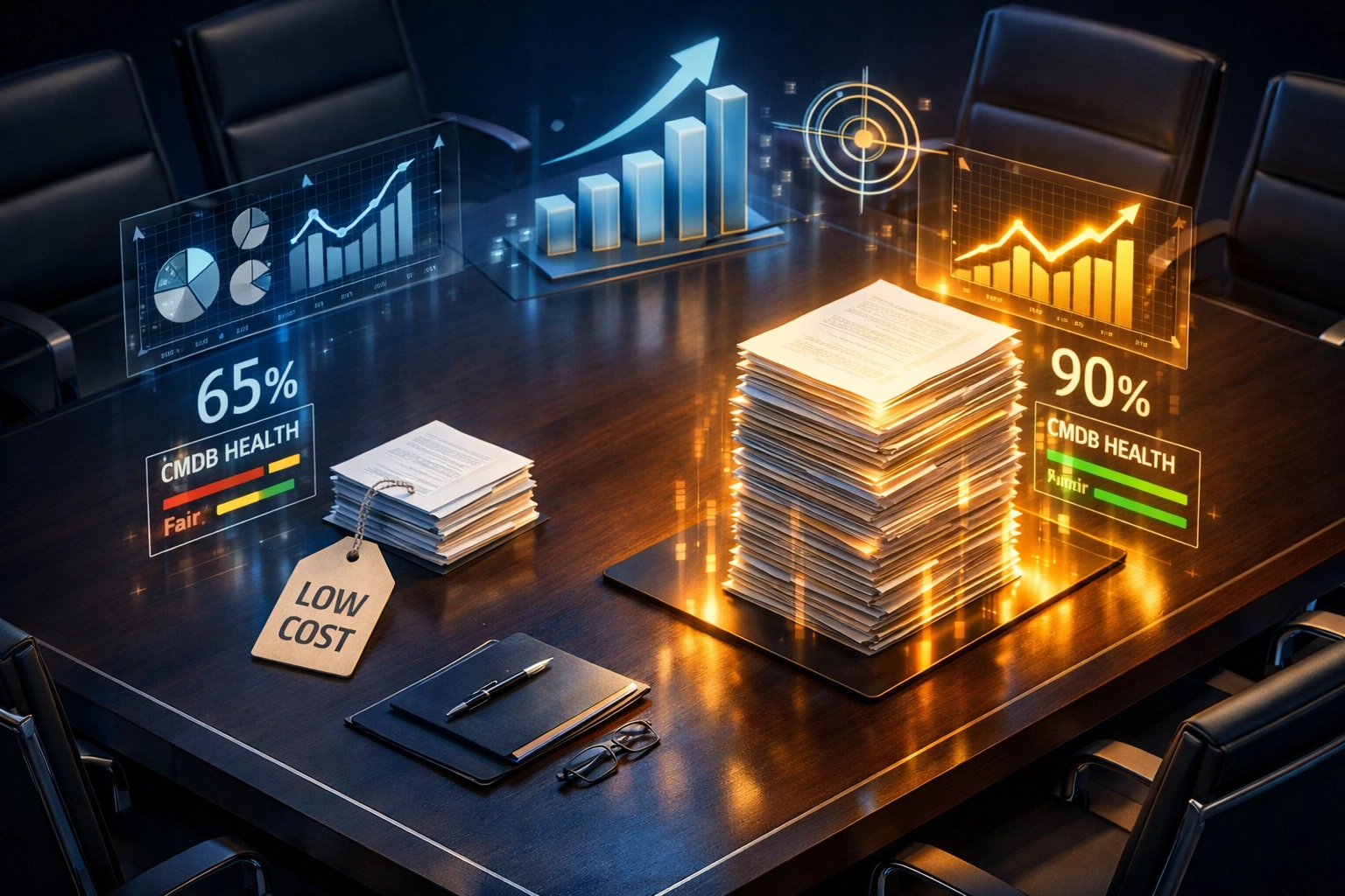 ServiceNow implementation partner cost versus expertise comparison with CMDB accuracy metrics
