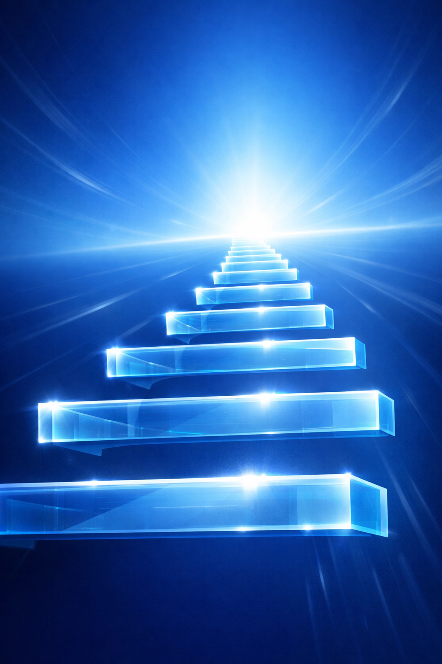 Ascending path of light representing a strategic roadmap for custom web app transformation.