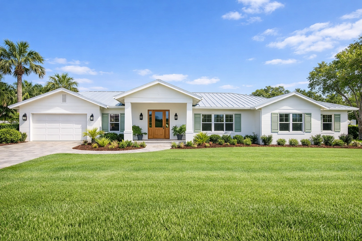 Renovated white ranch-style home in Punta Gorda, a prime example of a successful Florida real estate investment.