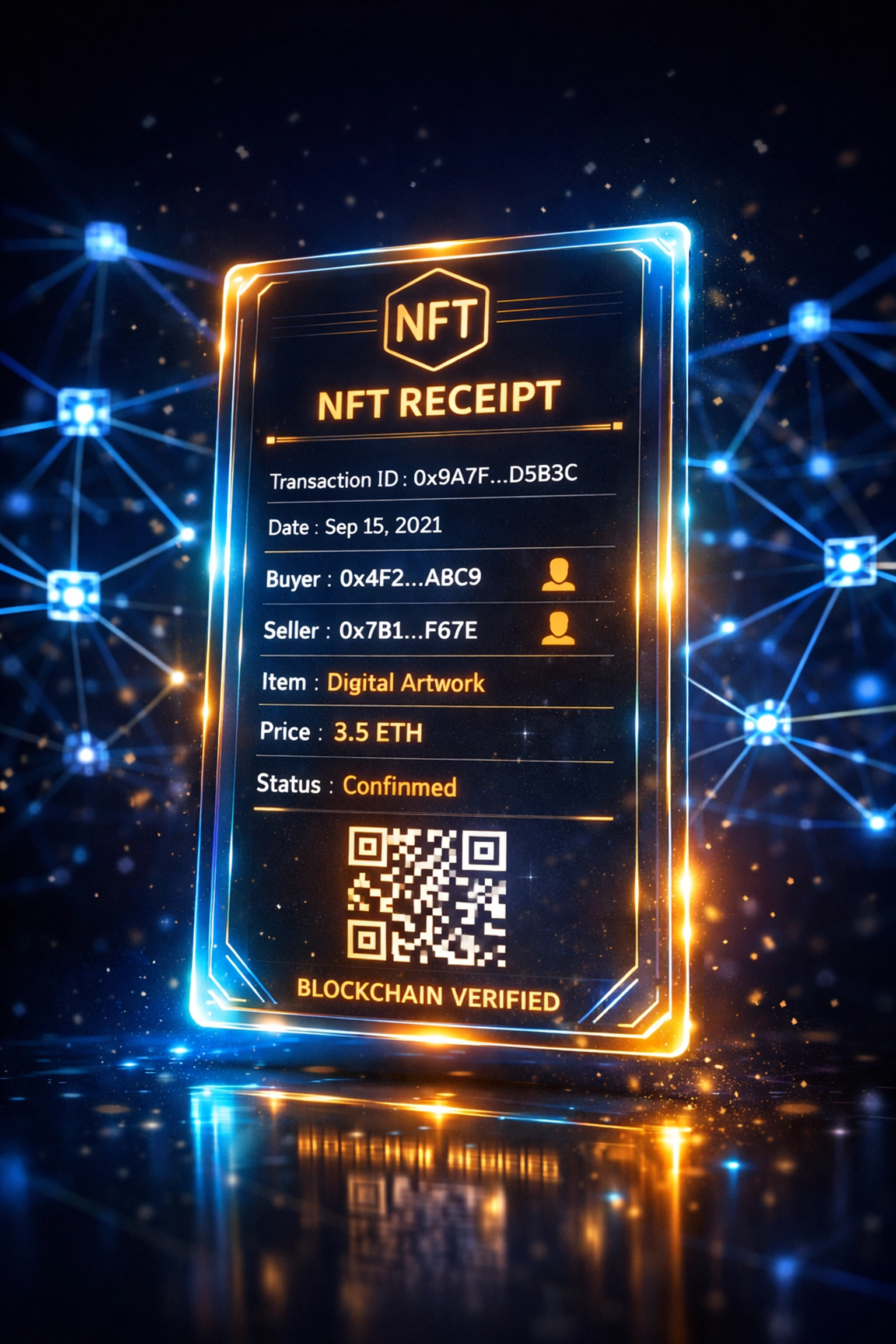 Blockchain-based NFT receipt capturing transaction data for automated crypto accounting
