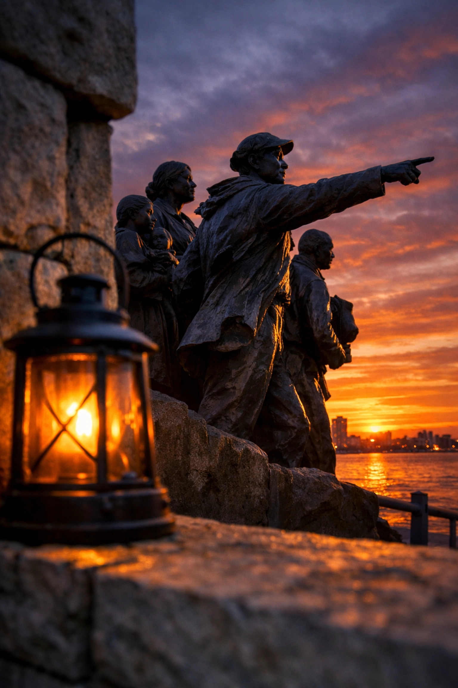 Gateway to Freedom monument at Hart Plaza, a historic Underground Railroad site in Detroit.