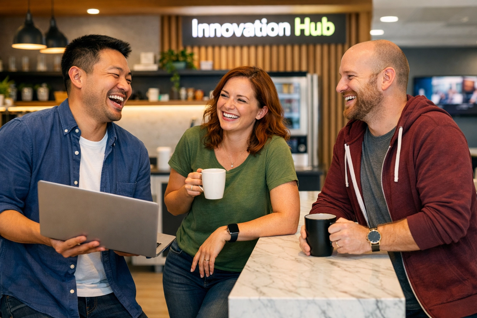 Empowered IT team celebrating a successful project with their ServiceNow implementation partner.