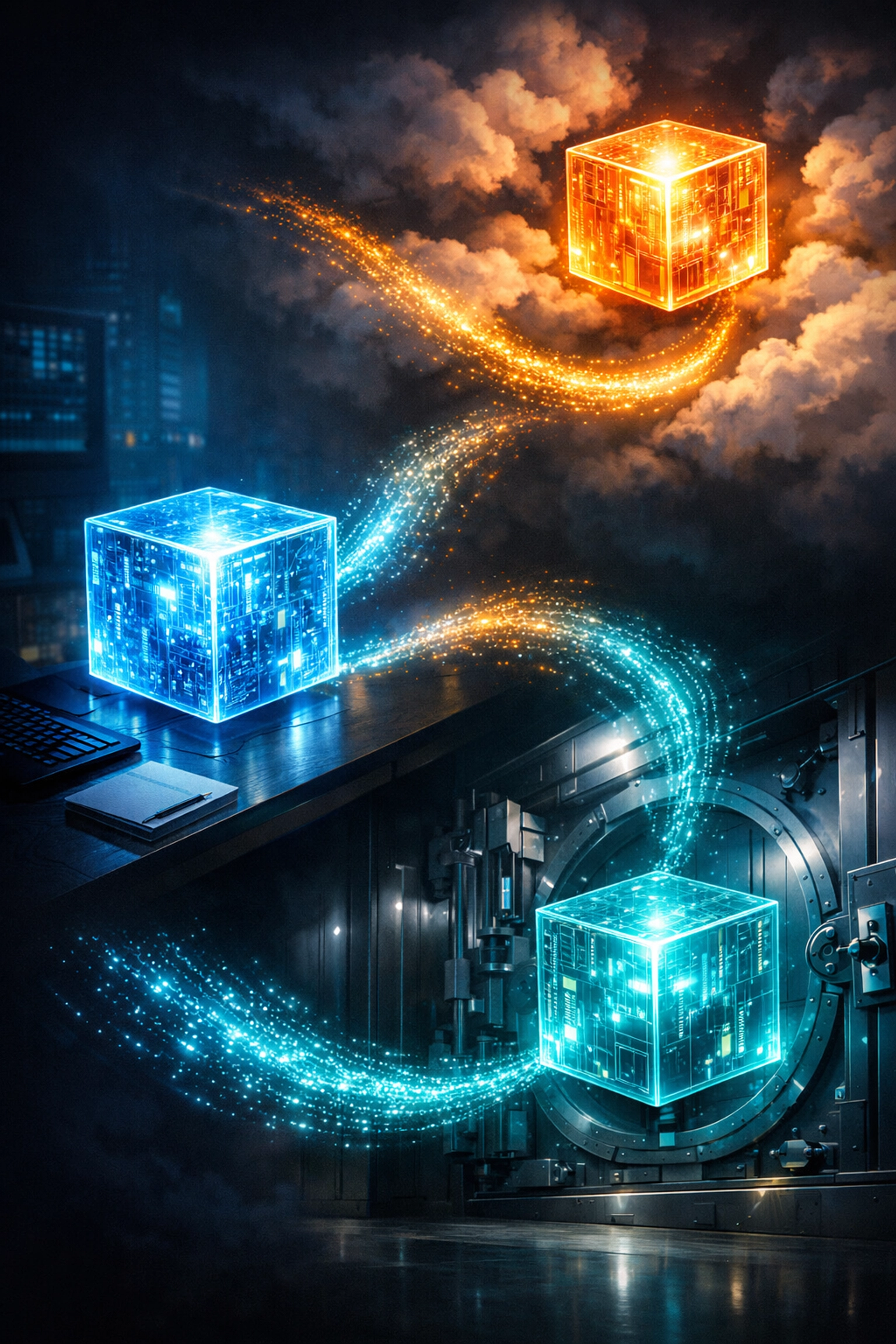 Cloud-based data backup system with offsite storage for business continuity