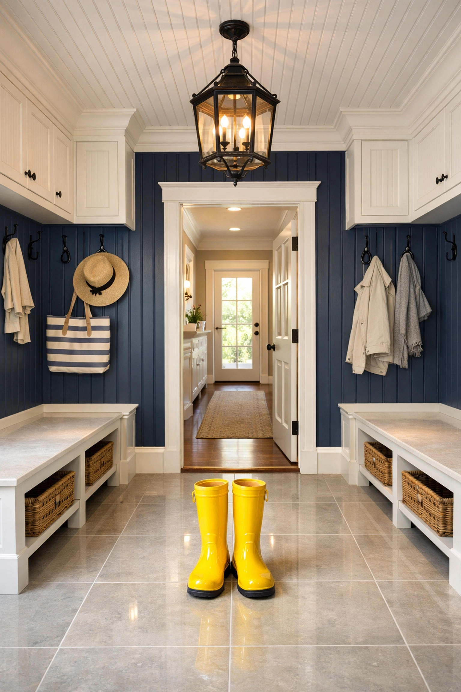 A spotless home entryway after professional deep cleaning in Westford, providing a stress-free environment.